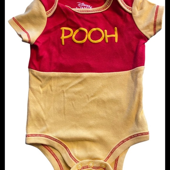 Disney Winnie the Pooh Red and Yellow Bodysuit - Picture 1 of 4